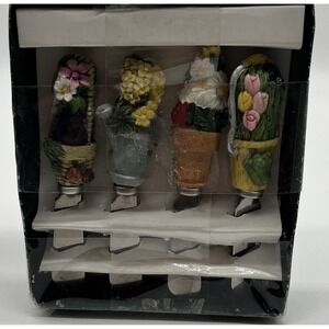 VTG Spreadables Gourmet Starter Pack Cardinal Inc. Flower Pot Spreader Set Of‎ 4